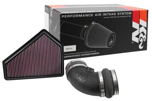 K&N 57-3086 57 Series FIPK Performance Air Intake System for 2009-2015 Cadillac CTS - Red Cotton Gauze Filter, Gen II