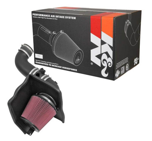 K&N 57-3087 57 Series FIPK Performance Air Intake System for 2015 Chevrolet, GMC Sierra 2500 HD, Sierra 3500 HD, Silverado 2500 HD, Silverado 3500 HD - Red Cotton Gauze Filter, Gen II