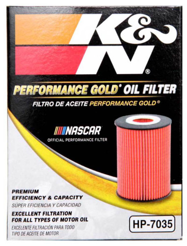 K&N HP-7035 Premium Cartridge Oil Filter - High Flow Media, Includes O-Ring & Washer, 1 Year Warranty