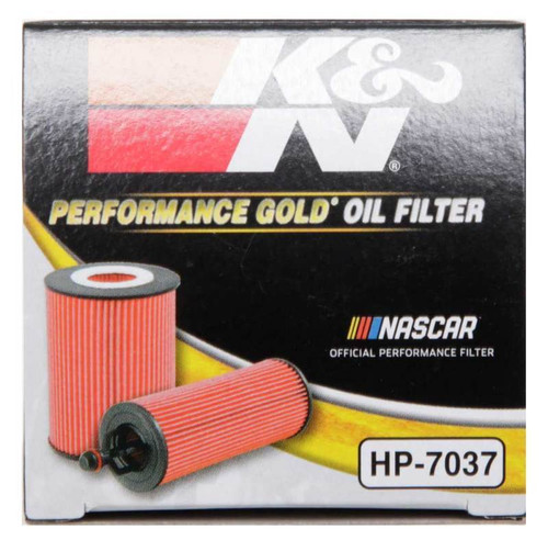 K&N HP-7037 Premium Cartridge Oil Filter - High Flow Media, Includes 2 O-Rings, 1 Year Warranty