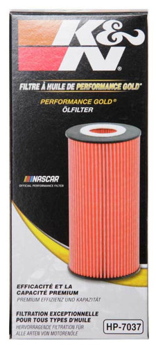 K&N HP-7037 Premium Cartridge Oil Filter - High Flow Media, Includes 2 O-Rings, 1 Year Warranty