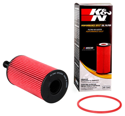 K&N HP-7040 Premium Cartridge Oil Filter - High Flow Media, Includes O-Ring, 1 Year Warranty