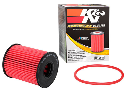 K&N HP-7041 Premium Cartridge Oil Filter - High Flow Media, Includes O-Ring, 1 Year Warranty