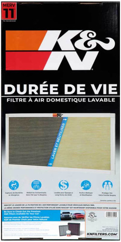 K&N HVC-11224 MERV 11 Washable HVAC Filter 12x24x1 - Synthetic Media, Lifetime Warranty