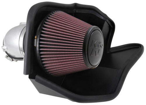 K&N 69-5310TS Typhoon Performance Air Intake System for 2013-2016 Hyundai Genesis Coupe - Silver Aluminum Tube