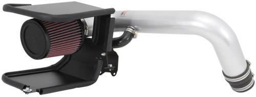 K&N 69-5312TS Typhoon Performance Air Intake System for 2013-2017 Hyundai Veloster - Silver Aluminum Tube