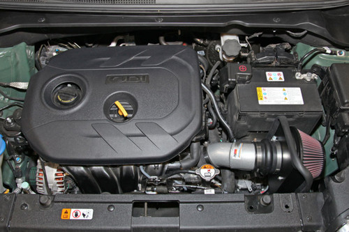 K&N 69-5313TS Typhoon Performance Air Intake System for 2014-2024 Kia Soul - Silver Aluminum Tube