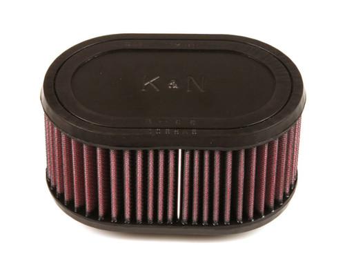 K&N R-0990 Universal Clamp-On Oval Dual Flange Air Filter - Cotton Gauze High Performance