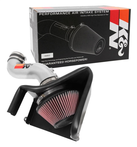 K&N 69-5321TS Typhoon Performance Air Intake System for 2015-2020 Hyundai, Kia Optima, Sonata - Silver Aluminum Tube