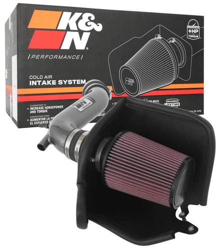 K&N 69-5326TC Typhoon Performance Air Intake System for 2020-2024 Hyundai, Kia K5, Sonata, Sorento - Gunmetal Gray Tube
