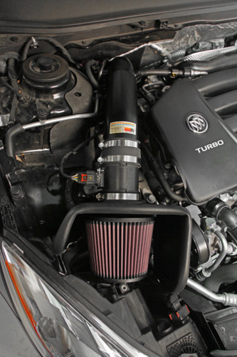 K&N 69-4532TTK Typhoon Performance Air Intake System for 2011-2013 Buick Regal - Textured Black Aluminum Tube