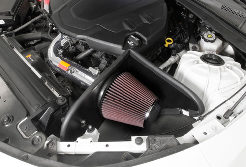 K&N 69-4535TP Typhoon Performance Air Intake System for 2016-2024 Chevrolet Camaro - Bright Mirrored Finish Tube