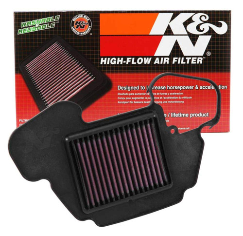 K&N HA-1313 Panel Replacement Air Filter for Honda - Red Cotton Gauze, Lifetime Warranty