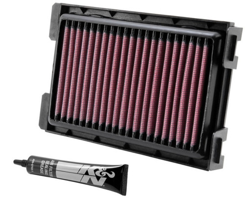 K&N HA-2511 Panel Replacement Air Filter for Honda - Red Cotton Gauze, Includes Grease, Lifetime Warranty