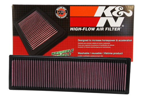 K&N 33-2331 High-Flow Replacement Panel Air Filter for 2005-2017 VW Beetle Golf Jetta Passat Rabbit - 16.813x5 in