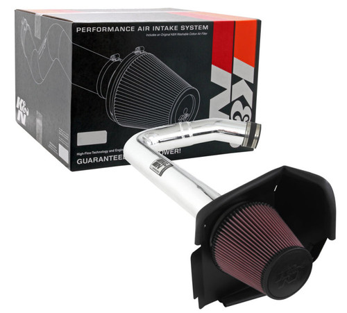 K&N 69-2544TP Typhoon Performance Air Intake System for 2011-2023 Chrysler, Dodge 300, Challenger, Charger - Polished Tube