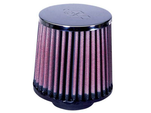 K&N HA-3500 Round Tapered Replacement Air Filter for 2000-2007 Honda TRX350 - Red Cotton Gauze, Chrome Top, 1 Year Warranty