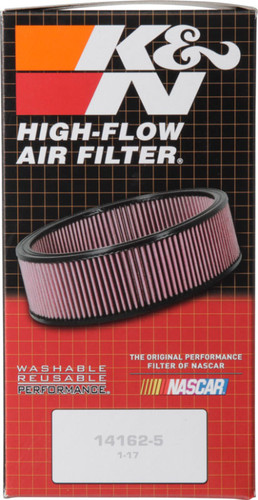 K&N 60-1120 Round Air Filter Assembly - Red Cotton Gauze, Chrome Top, 9 Inch