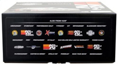 K&N 60-1290 Round Air Filter Assembly - Red Cotton Gauze, Chrome Top, 14 Inch, 1-1/4" Drop Base