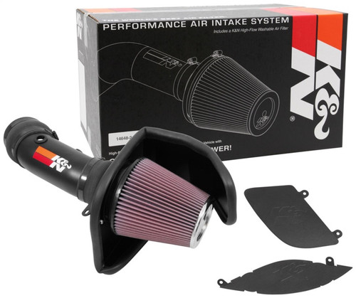 K&N 69-2553TTK Typhoon Performance Air Intake System for 2017-2023 Dodge Challenger, Charger - Black Tube