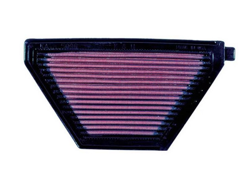 K&N KA-5096 Trapezoidal Replacement Air Filter for 1996-2009 Kawasaki EN500 Vulcan - Red Cotton Gauze, Lifetime Warranty