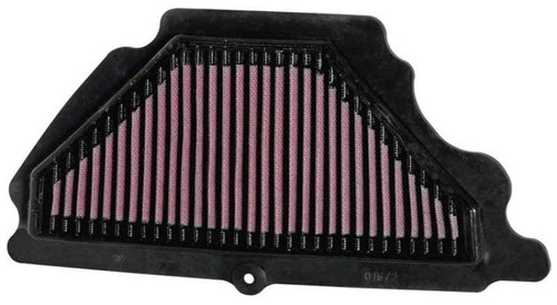 K&N KA-6007 Trapezoidal Replacement Air Filter for 2007-2008 Kawasaki ZX-6R - Red Cotton Gauze, Lifetime Warranty