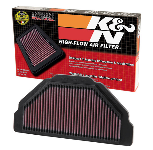 K&N KA-6098 Unique Replacement Air Filter for 1998-2008 Kawasaki ZX-6 - Red Cotton Gauze, Lifetime Warranty