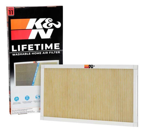 K&N HVC-11425 MERV 11 Washable & Reusable HVAC Filter 14x25x1 - Synthetic Media, Lifetime Warranty
