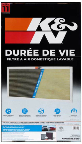 K&N HVC-11425 MERV 11 Washable & Reusable HVAC Filter 14x25x1 - Synthetic Media, Lifetime Warranty