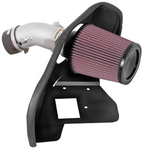 K&N 69-8611TS Typhoon Cold Air Intake System for 2007-2015 Toyota Camry Venza - Textured Silver Tube, 11.74 HP Gain
