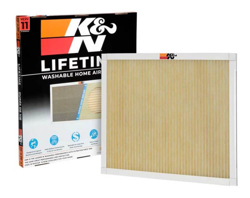K&N HVC-12020 MERV 11 Washable & Reusable HVAC Filter 20x20x1 - Synthetic Media, Lifetime Warranty
