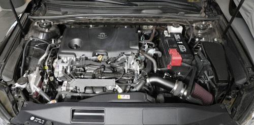 K&N 69-8621TTK Typhoon Cold Air Intake System for 2018-2024 Toyota Camry - Wrinkle Black Tube, 3.1 HP Gain