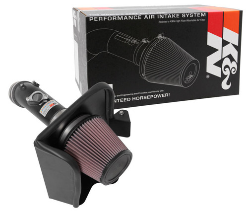 K&N 69-8621TTK Typhoon Cold Air Intake System for 2018-2024 Toyota Camry - Wrinkle Black Tube, 3.1 HP Gain
