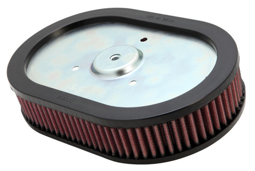 K&N HD-0910 Oval Replacement Air Filter for 2009-2017 Harley - Red Cotton Gauze, Lifetime Warranty
