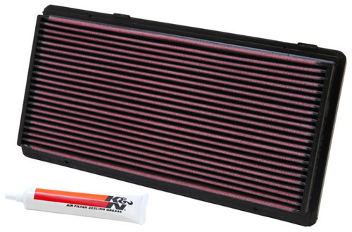 K&N 33-2122 High-Flow Replacement Panel Air Filter for 1996-2001 Jeep Cherokee - 13.563x6.688x1.125 in, Sealing Grease Incl
