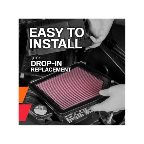 K&N 33-2122 High-Flow Replacement Panel Air Filter for 1996-2001 Jeep Cherokee - 13.563x6.688x1.125 in, Sealing Grease Incl