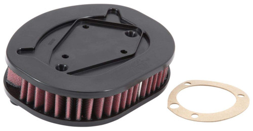 K&N HD-1212 Unique Replacement Air Filter for 2012-2022 Harley Sportster - Red Cotton Gauze, Lifetime Warranty