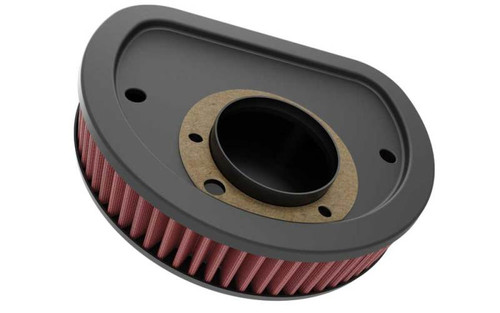 K&N HD-1499 Unique Replacement Air Filter for 1999-2015 Harley Touring - Red Cotton Gauze, Zinc Top, Lifetime Warranty