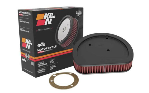 K&N HD-1499 Unique Replacement Air Filter for 1999-2015 Harley Touring - Red Cotton Gauze, Zinc Top, Lifetime Warranty