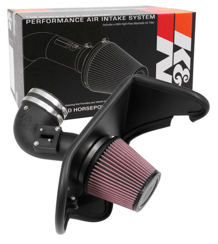 K&N 63-3105 63 Series AirCharger Performance Air Intake System for 2015-2016 Mitsubishi Lancer - Red Cotton Gauze Filter