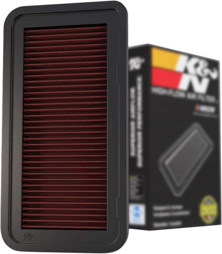 K&N 33-2135 High-Flow Replacement Panel Air Filter for 1999-2020 Chevy Silverado GMC Sierra 2500 3500 HD Cadillac - 12.5x9.875 in