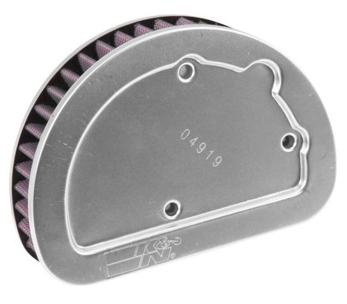 K&N HD-1614 Unique Replacement Air Filter for 2014-2017 Harley - Red Cotton Gauze, Steel Top, Lifetime Warranty
