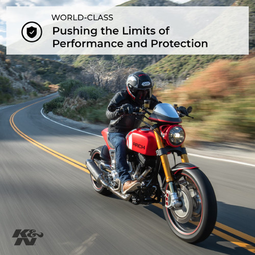 K&N HD-1614 Unique Replacement Air Filter for 2014-2017 Harley - Red Cotton Gauze, Steel Top, Lifetime Warranty