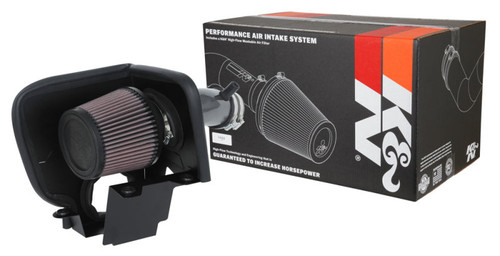 K&N 69-6035TC Typhoon Cold Air Intake System for 2019-2026 Mazda 3 (Excluding Turbo) - Gunmetal Gray Tube, Red Filter, 8.33 HP Gain