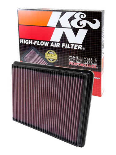 K&N 33-2141-1 High-Flow Replacement Panel Air Filter for 1999-2008 Buick LeSabre Chevy Impala Pontiac Grand Prix - 10.5x7.875 in