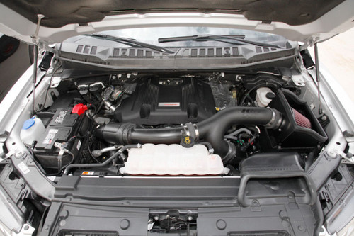 K&N 63-2599 63 Series AirCharger Performance Air Intake System for 2017-2025 Ford, Lincoln Expedition, F-150, Navigator - Red Cotton Gauze Filter