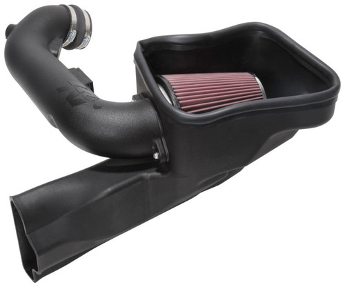 K&N 63-2605 63 Series AirCharger Performance Air Intake System for 2018-2023 Ford Mustang - Red Cotton Gauze Filter, Enclosed Air Box