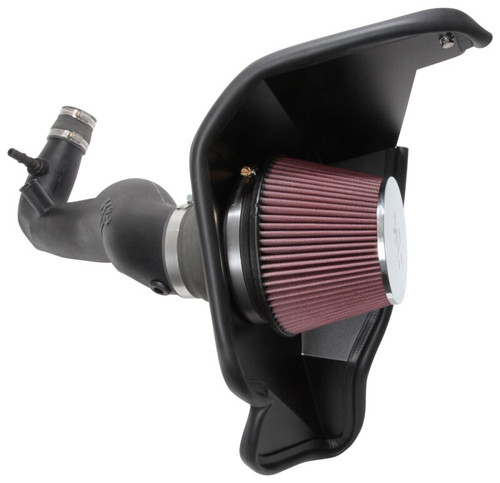 K&N 63-2606 63 Series AirCharger Performance Air Intake System for 2018-2023 Ford Mustang - Red Cotton Gauze Filter