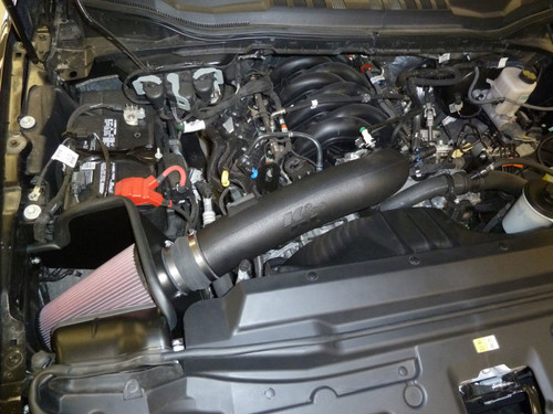 K&N 63-2614 63 Series AirCharger Performance Air Intake System for 2020-2026 Ford F-250, F-350 Super Duty - Red Cotton Gauze Filter