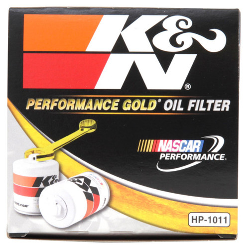 K&N HP-1011 Premium Oil Filter with Wrench Off Nut - High Flow Media, 1 Year Warranty